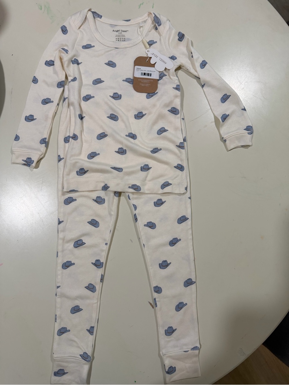 Angel Dear Blue Cowboy Hat PJ, NWT